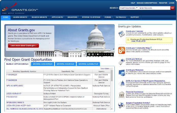 Grants.gov portal